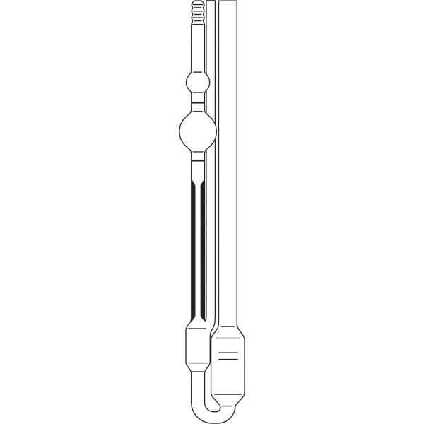 Ubbelohde viscometer (ASTM), calibrated for manual measurement